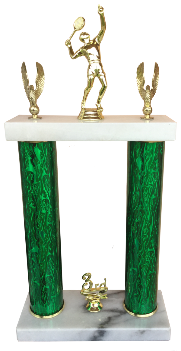 18” Double Column Trophy with Marble Base - Image 2